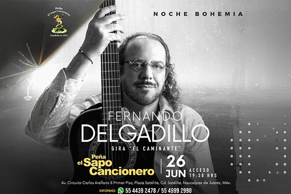 Fernando Delgadillo presentando la gira CAMINANTE